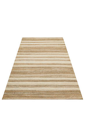 %100 Doğal Jüt Sisal Kilim Halı ECH 11 Natural-Beyaz