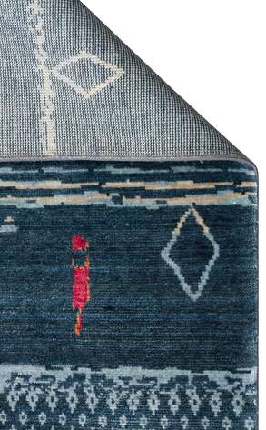 Otantik Kilim Desenli Zara 15 Lacivert Renkli Hav ve Toz Vermeyen Özel Tezgah Uşak Halısı