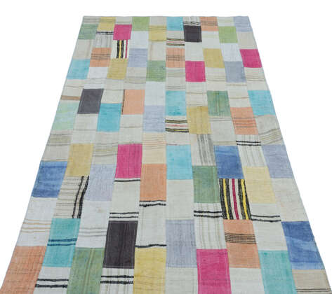 Apex Kilim Patchwork Unique Colours 25298 105 cm X 215 cm