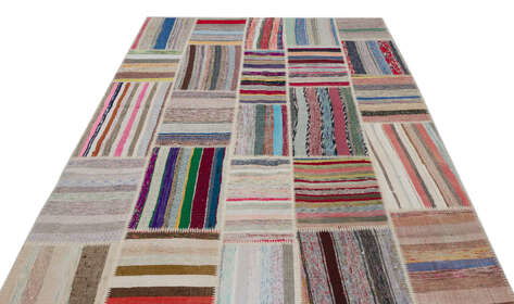 Apex Kilim Patchwork Unique Striped 22398 190 cm X 278 cm