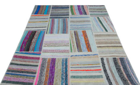 Apex Kilim Patchwork Unique Striped 22510 160 cm X 228 cm