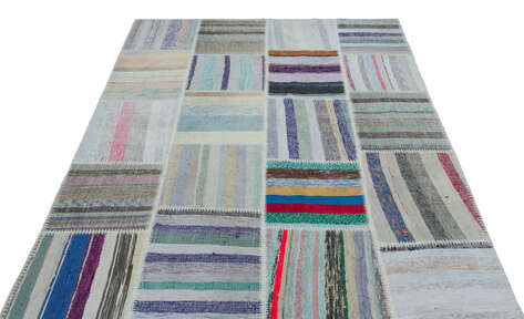 Apex Kilim Patchwork Unique Striped 22536 160 cm X 230 cm