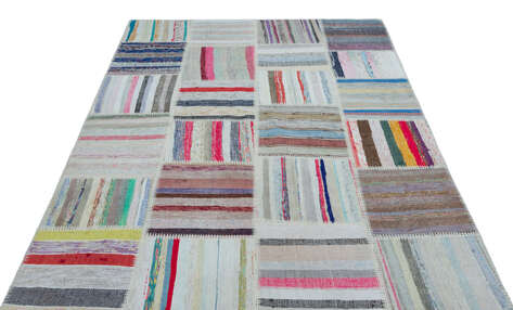 Apex Kilim Patchwork Unique Striped 22538 160 cm X 230 cm