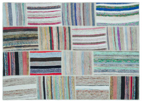 Apex Kilim Patchwork Unique Striped 25239 160 cm X 222 cm