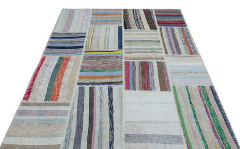 Apex Kilim Patchwork Unique Striped 25432 160 cm X 230 cm