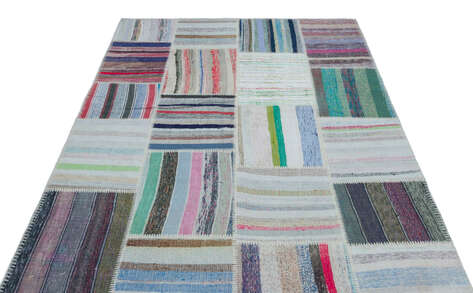 Apex Kilim Patchwork Unique Striped 25462 160 cm X 228 cm