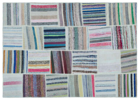 Apex Kilim Patchwork Unique Striped 25471 160 cm X 225 cm