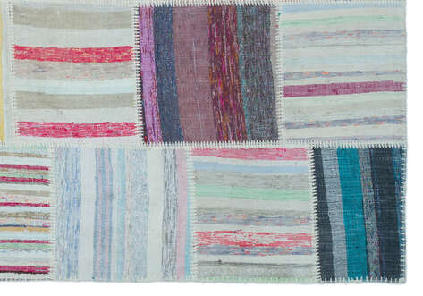 Apex Kilim Patchwork Unique Striped 25472 160 cm X 228 cm