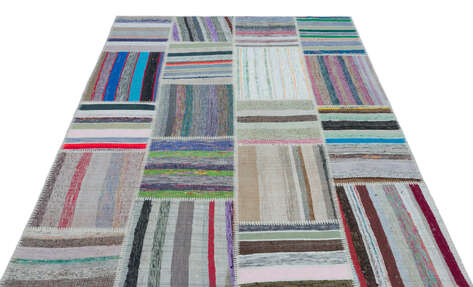 Apex Kilim Patchwork Unique Striped 25473 160 cm X 225 cm