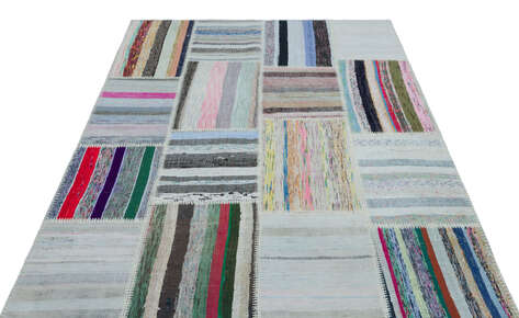 Apex Kilim Patchwork Unique Striped 25474 160 cm X 224 cm