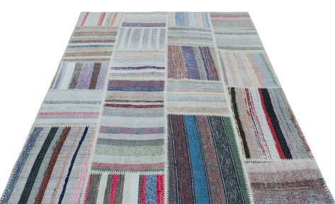 Apex Kilim Patchwork Unique Striped 25475 160 cm X 226 cm