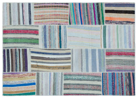 Apex Kilim Patchwork Unique Striped 25479 160 cm X 226 cm