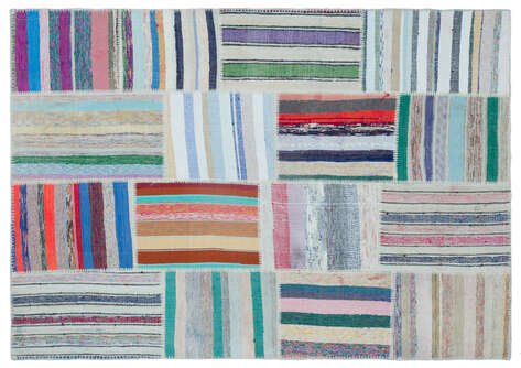 Apex Kilim Patchwork Unique Striped 25483 160 cm X 225 cm