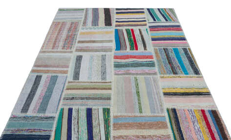 Apex Kilim Patchwork Unique Striped 25487 160 cm X 230 cm