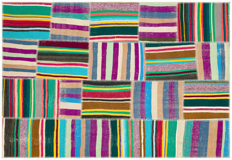 Apex Kilim Patchwork Unique Striped 36310 159 cm X 229 cm