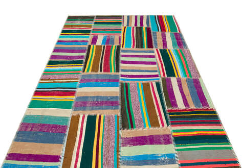 Apex Kilim Patchwork Unique Striped 36310 159 cm X 229 cm