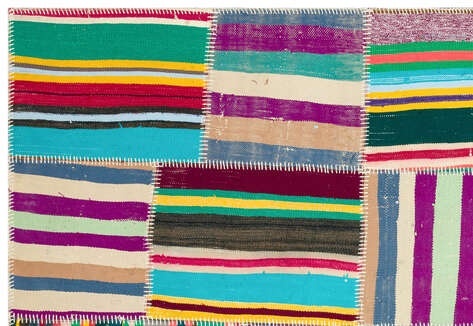 Apex Kilim Patchwork Unique Striped 36310 159 cm X 229 cm