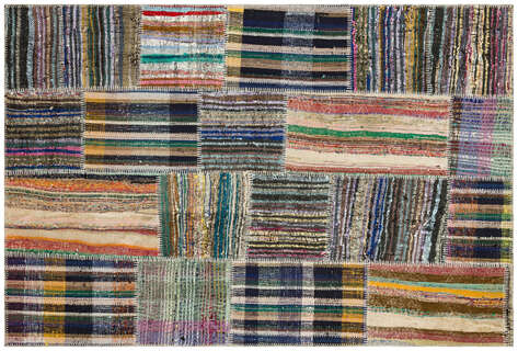 Apex Kilim Patchwork Unique Striped 36339 153 cm X 227 cm