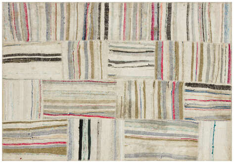 Apex Kilim Patchwork Unique Striped 36352 150 cm X 215 cm