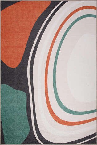 Modern Art Şönil Dokuma Pamuk Polyester Renkli Halı HS 397