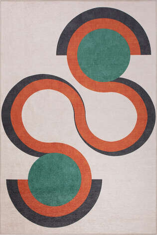 Modern Art Şönil Dokuma Pamuk Polyester Renkli Halı HS 398