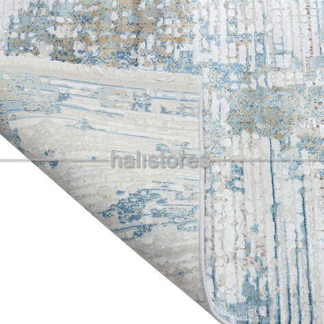 Bambu Yolluk Halı Fresco FS 01 Bej-Mavi