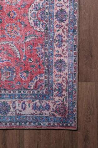 Eskitme Vintage Desenli Dokuma Taban Dekoratif Rustik Halı HS 84