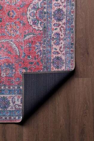 Eskitme Vintage Desenli Dokuma Taban Dekoratif Rustik Halı HS 84