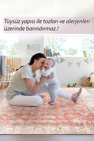 Eskitme Vintage Şönil Dokuma Pamuk Polyester Halı HS 417