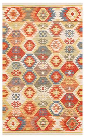 Çift Taraflı Yıkanabilir Otantik Kilim Nomad 01 Çok Renkli