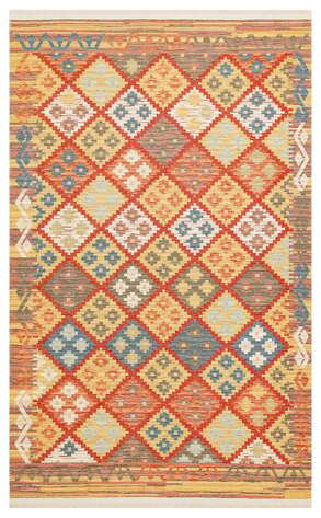 Çift Taraflı Yıkanabilir Otantik Kilim Nomad 05 Terra 