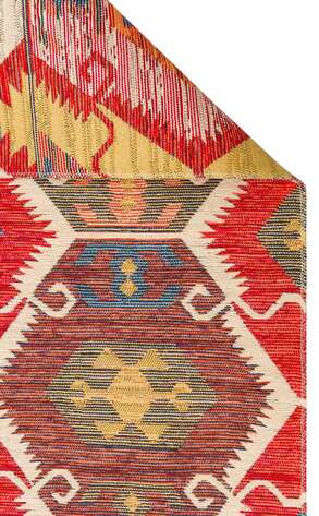 Çift Taraflı Yıkanabilir Otantik Kilim Nomad 06 Kırmızı