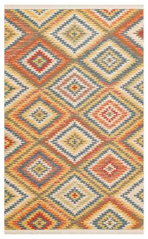 Çift Taraflı Yıkanabilir Otantik Kilim Nomad 07 Terra 