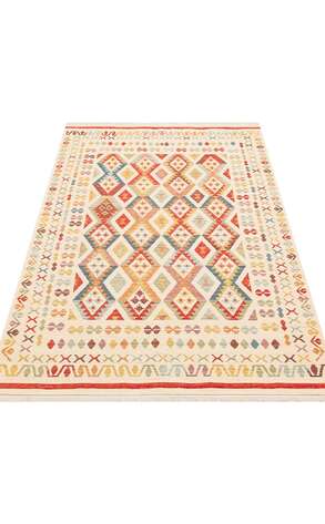 Çift Taraflı Yıkanabilir Otantik Kilim Nomad 08 Çok Renkli