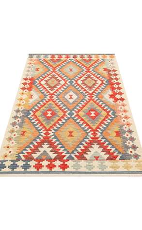 Çift Taraflı Yıkanabilir Otantik Kilim Nomad 09 Çok Renkli