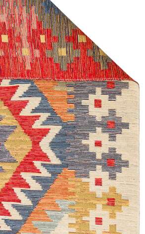 Çift Taraflı Yıkanabilir Otantik Kilim Nomad 09 Çok Renkli