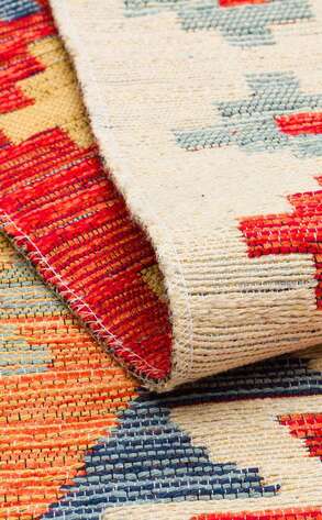 Çift Taraflı Yıkanabilir Otantik Kilim Nomad 09 Çok Renkli