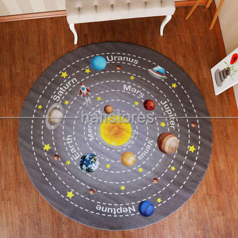 Halıstores Eğitici ve Öğretici Yuvarlak Anaokulu Halısı Universe