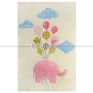 Confetti Sweet Elephant Halı Pembe - Thumbnail