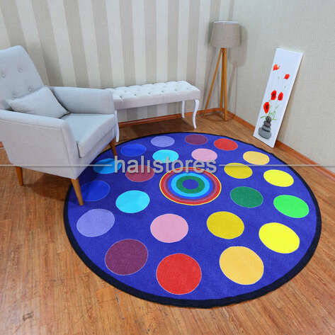 Halıstores Yuvarlak Çocuk Halısı Circles