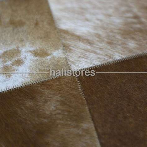 Dana Derisi Patchwork Halı Kahve (5)