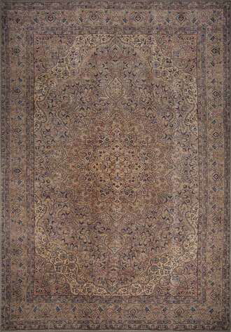Eskitme Vintage Desenli Dokuma Taban Dekoratif Kahve Halı HS 25