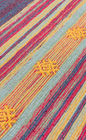 Etnik Desenli Hav Toz Vermez Yıkanabilir Modern Desenli Dokuma Kilim Halı Arya Arc 04 Çok Renkli