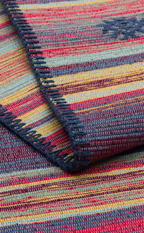 Etnik Desenli Hav Toz Vermez Yıkanabilir Modern Desenli Dokuma Kilim Halı Arya Arc 04 Çok Renkli