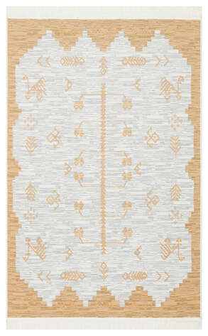Etnik Desenli Kilim Halı Arya Ar 23 Sarı