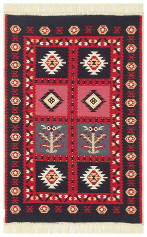 Etnik Desenli Kilim Halı Arya Ar 28 Kırmızı