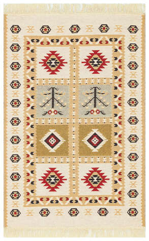 Etnik Desenli Kilim Halı Arya Ar 28 Kırmızı