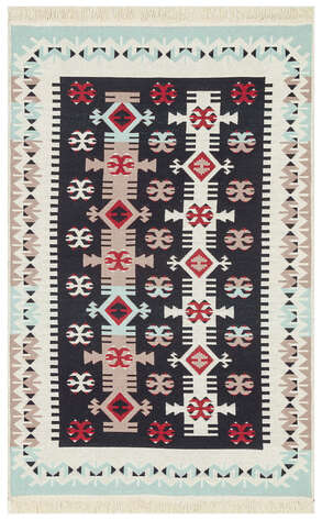 Etnik Desenli Kilim Halı Arya Ar 32 Kırmızı