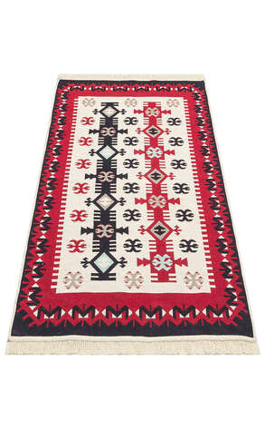 Etnik Desenli Kilim Halı Arya Ar 32 Kırmızı
