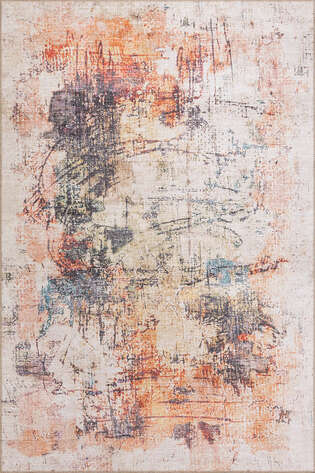 Modern Art Dokuma Taban Dekoratif Renkli Halı HS 262